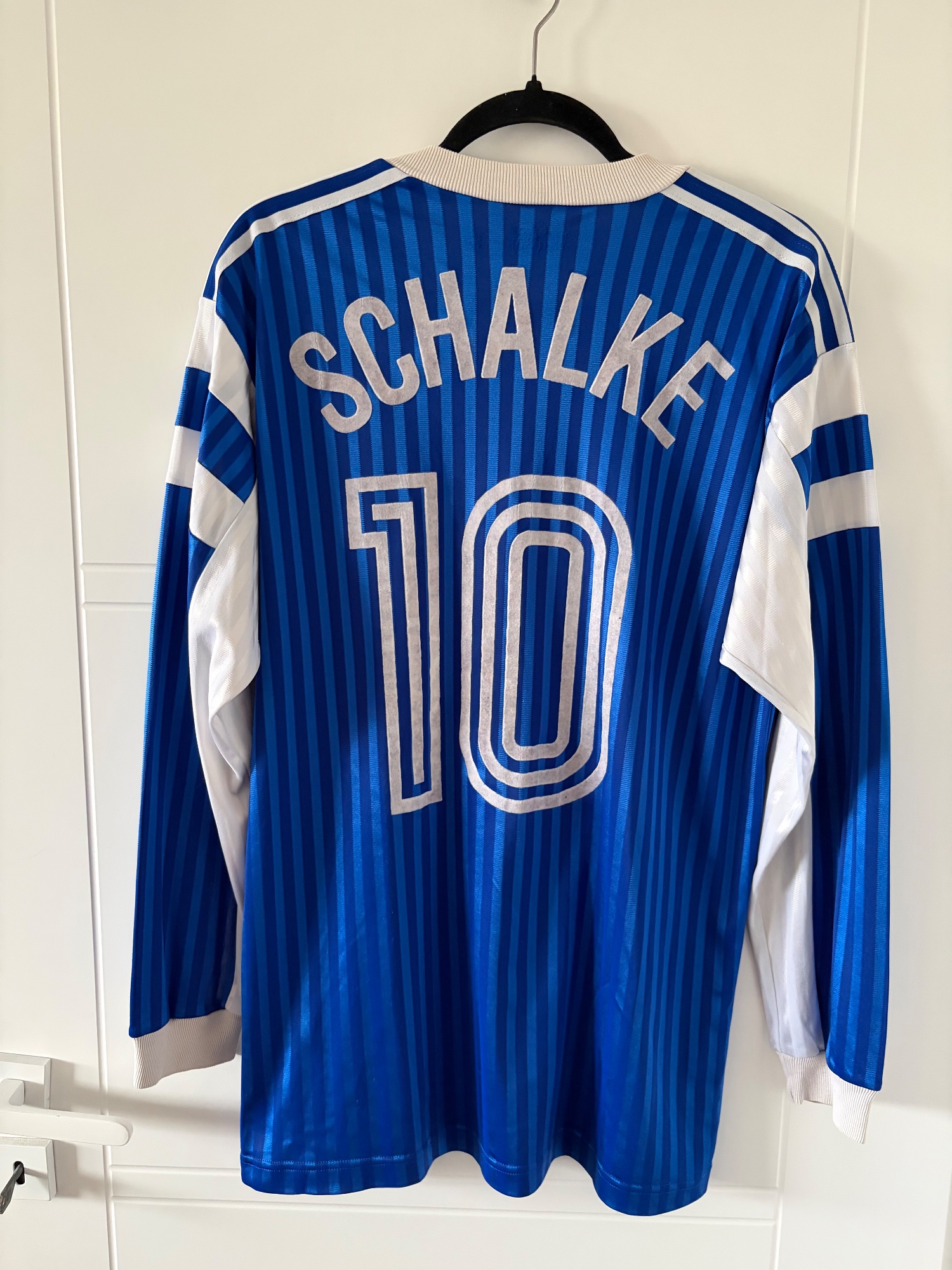 Schalke adidas 1990/1991 domowa meczowa #10 — zdjęcie 7