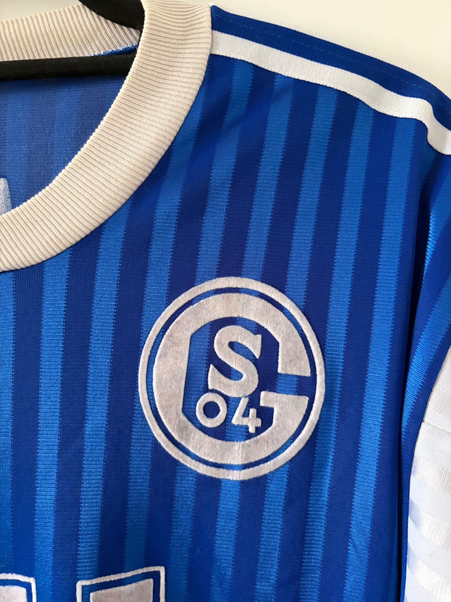 Schalke adidas 1990/1991 domowa meczowa #10 — zdjęcie 3