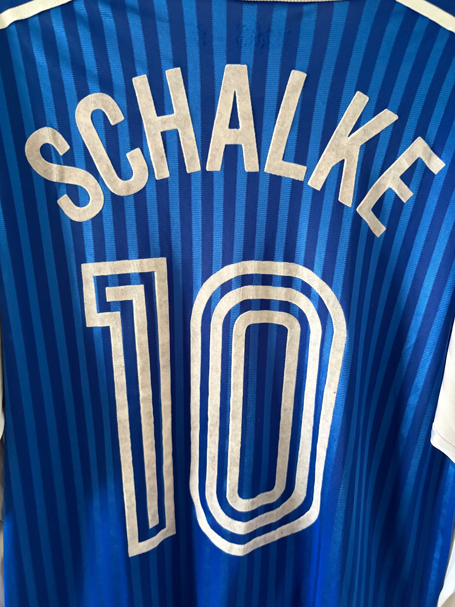 Schalke adidas 1990/1991 domowa meczowa #10 — zdjęcie 8